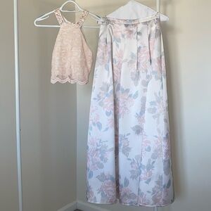 2 piece prom dress